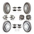 thumbnail image 1 of Transit Auto Front Rear Wheel Hub Bearings Assembly Coated Disc Brake Rotors and Ceramic Pads Kit (10Pc) for Car Mazda 3 Sport - Left Right Side (Driver Passenger) KBB-118080, 1 of 10