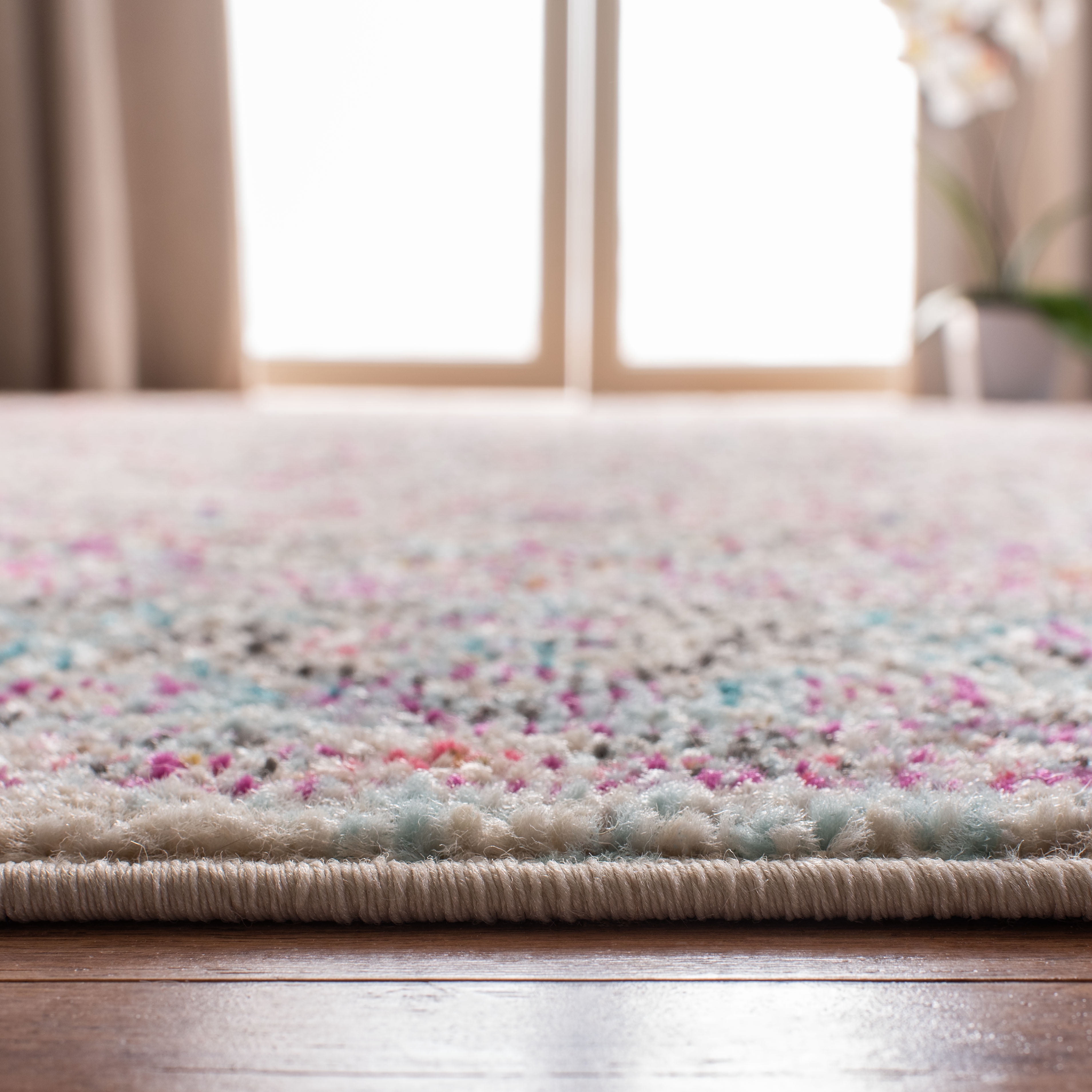 Safavieh Madison Edwyna Geometric Runner Rug, Beige/Fuchsia, 2'3" x 8'