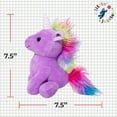 thumbnail image 2 of Plush Unicorn Stuffed Animal 7.5" - Purple, 2 of 6