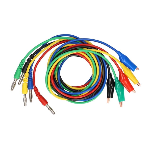 Juego De Cables De Prueba De Pinza De Cocodrilo De Cobre De 5 Piezas De 4 Mm Conector De Banana A Cobre Resistencia A La Corrosión Kit De Sonda Trasera Completamente Aislado Alto Rendimiento Para matsuzay TO004983-00