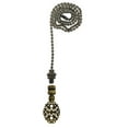thumbnail image 1 of Royal Designs Fan Pull Chain with Oval Filigree Finial – Antique Brass, 1 of 3