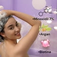 thumbnail image 3 of Shampoo Minoxidil, Aceite de Argán y Biotina para Mujer 500 ml – Estimula Crecimiento, Fortalece y Aporta Brillo, 3 of 5
