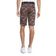 thumbnail image 3 of 9 Crowns Men's Flat Front Digital Camo Belted Shorts (Coffee Camo, 32), 3 of 4