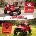 thumbnail image 2 of Wisairt 24 Volt Ride on Toys, 4WD 800W Power Car Wheel with Remote, 24V Ride ons with 2 Seater, Electric Car for Kids with Music, LED Lights, Seat Belt & Lockable Doors, 3-8 Years Old, Red, 2 of 9