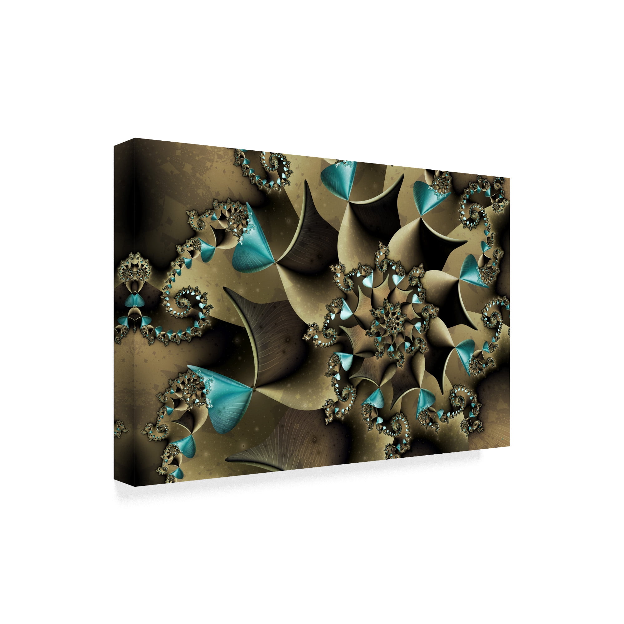 Trademark Fine Art 'Turquoise Bronze' Canvas Art by Fractalicious