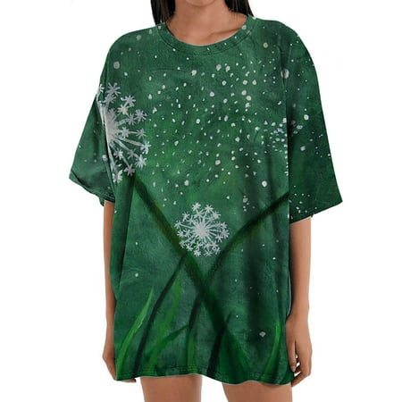 

Womens Short Sleeves Flower Pattern Casual Short Sleeve Tops Blouse Corset Tops Ladies Going Out Plus Size Y2k Tees Fall Winter Boho Floral Tunic Tops Gym Athletic Workout T-shirts Polo Shirts