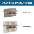thumbnail image 5 of Floating TV Stand, Wall Mounted Wood Media Console TV Shelf, Entertainment Center Storage Cabinet Under TV, Gray, 5 of 8