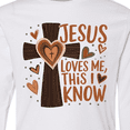 thumbnail image 4 of Inktastic Jesus Loves Me Christian Inspirational Long Sleeve Youth T-Shirt, 4 of 5