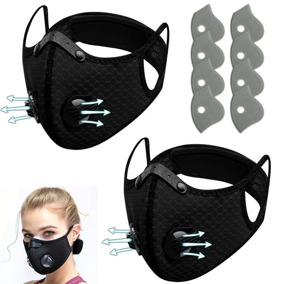 2PCS Dust Mask, Breathable Reusable Face Mask for Woodworking Construction Mowing Grinding