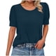 thumbnail image 2 of Ounisa Womens 2025 Summer Sweater Top Short Sleeve Blouses Dressy Casual Shirts Business Tops Cute Vacation Tunic, 2 of 6
