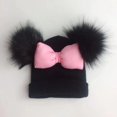 thumbnail image 1 of Sombrero de algodón para bebé pequeño, pajarita grande colorida, nudo de mariposa, gorro Melamed con oreja, accesorios de fotografía para niñas, 1 of 4