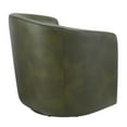 thumbnail image 6 of Comfort Pointe Amhurst Fern Green Faux Leather Swivel Barrel Chair, 6 of 13