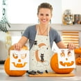 thumbnail image 3 of Tablier à Manches Courtes pour Femmes et Hommes, Motif Amusant d'Halloween, Robe de Cosplay Noire, 3 of 7