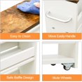 thumbnail image 4 of 4 Tier White Slim Storage Cart with Handle, 4 of 6