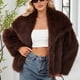 thumbnail image 4 of Chaqueta de abrigo cálida para mujer, de invierno, lisa, con cuello vuelto, 4 of 8