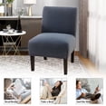 thumbnail image 4 of SHANNA Armless Accent Chair Slipcover, Removable Stretch Spandex Jacquard Knitted Chair Covers for Hotel Dinner Living Room (Blue), 4 of 10