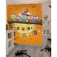 thumbnail image 4 of Halloween Cute Owl on Branch Mool Night Shower Curtain Set ，Waterproof Fabric Shower Curtains Shower Curtains for Bathroom,Bathroom Decor 72"x84", 4 of 6