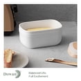 thumbnail image 3 of DOWAN 6 inch Extra Large Porcelain Butter Dish With Cover, White, 3 of 7