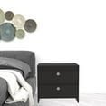 thumbnail image 6 of Modern and Minimalist Black Two Drawer Nightstand, 6 of 6