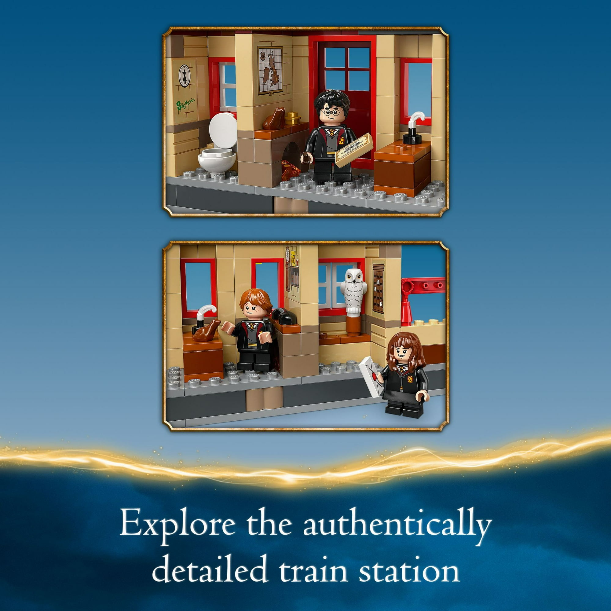 LEGO Harry Potter Hogwarts Express & Hogsmeade Station Building Set, 8 Minifigures Included, 76423