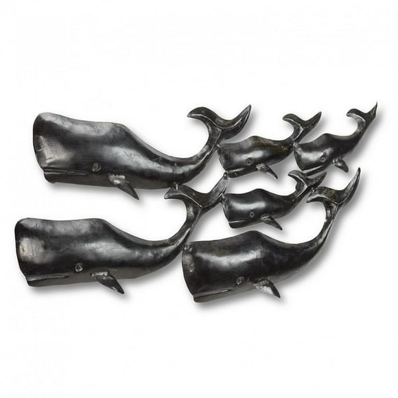 6 Whales Metal Wall Décor