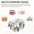 thumbnail image 6 of Yayeee Collapsible Cube Storage Bin with Lid Fabric Closet Decorative Basket with Handles, Blue Cute Cats, 6 of 7