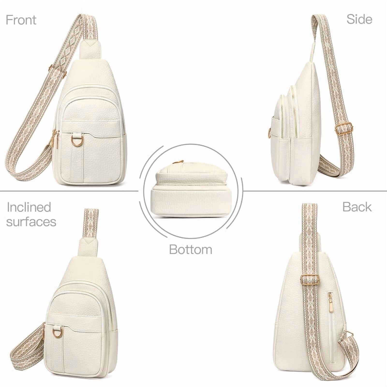 GAEKEAO Sling Bag for Women Crossbody Bags Fanny Pack Vegan Leather Chest Bag Travel Shoulder Belt Purse Backpack Gifts