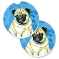 thumbnail image 1 of Blue Pug Set of 2 Cup Holder Car Coaster, 1 of 1