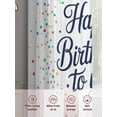 thumbnail image 3 of Happy Birthday to You Sheer Curtains 63 Inch Length 2 Panels Set, Semi Transparent Voile Rod Pocket Curtains for Living Dining Room Bedroom Drapes Polka Dots Colorful, 3 of 6