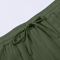 thumbnail image 7 of LINGLANG Women's Casual Muslin Shorts Drawstring Pocket Shorts Stylish Weave Beach Shorts Lightweight Breathable Summer Lounge Wear, 7 of 7