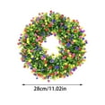 thumbnail image 3 of Farmhouse Colored Cottage Wreath Spring Home Decoration Durable Wreath Suitable For All Seasons For Indoor And Outdoor Festival Decoration Fall Flower Wreaths for Front Door Christmas Wreath Large, 3 of 7
