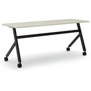 Multi-Purpose Table | Fixed Base | 72"W x 24"D | Light Gray Laminate | Black Finish