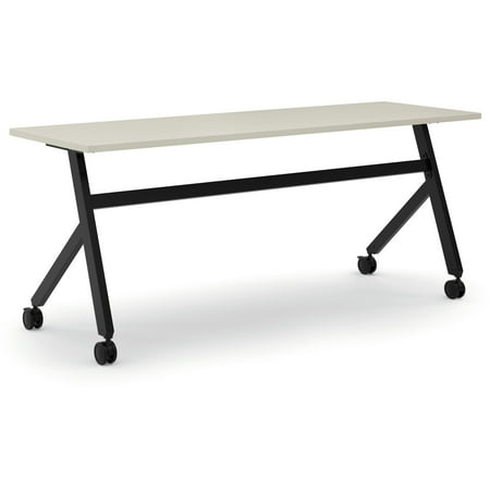 Multi-Purpose Table | Fixed Base | 72"W x 24"D | Light Gray Laminate | Black Finish