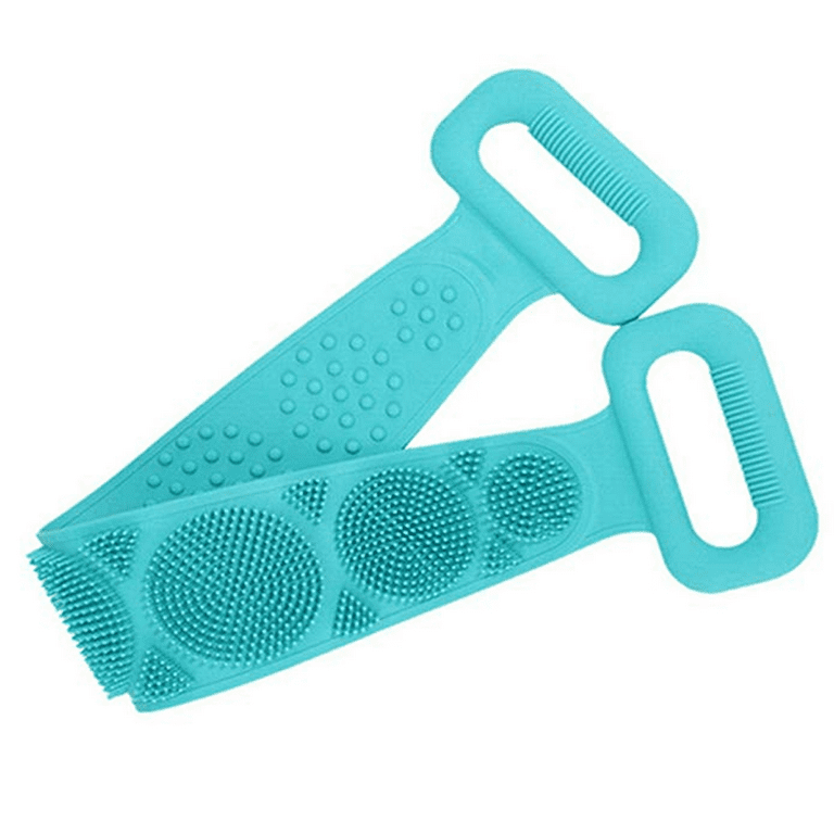 Dropship Silicone Back Scrubber Belt For Shower Exfoliating Foaming Body  Wash Strap Brush Bristles Massage Dots to Sell Online at a Lower Price