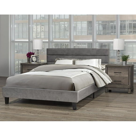 Orabelle Queen Platform Bed, Grey