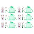 thumbnail image 4 of 20 piezas llavero campanas Ángel estrellas decoración navideña creativa regalo Santa Claus colgante bolsa de dulces conjunto, 4 of 8