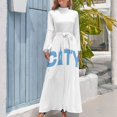 thumbnail image 4 of Vestido largo de ciudad, vestido sexy, vestido de noche para mujer, vestidos de verano para mujer, 4 of 5