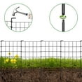 thumbnail image 4 of 23.2" (H) x 10FT (L) Metal Decorative Garden Fence Outdoor Patio Barrier Raised Black, 4 of 6
