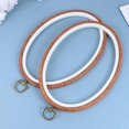 thumbnail image 4 of 3pcs 18x25CM Imitated Wooden Embroidery Circle Frame Elliptical Cross Stitch DIY Craft Circle Sewing Manual Tool, 4 of 4