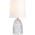 thumbnail image 4 of Mainstays Mini Clear Glass Table Lamp with Shade 12.75"H-Geo Texture & Glossy Finish, 4 of 6