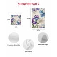 thumbnail image 7 of Blue Purple Flowers Kitchen Dish Towels for Drying Dishes Set of 4, Spring Seasonal Botanical Florals Waffle Weave Microfiber Hand Tea Bathroom Towels Quick Dry & Absorbent Towel 12x12, 7 of 7
