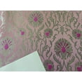 thumbnail image 3 of Silk Brocade fabric PINK with metallic SILVER, floral jacquard 44" wide BRO895A[3], 3 of 5