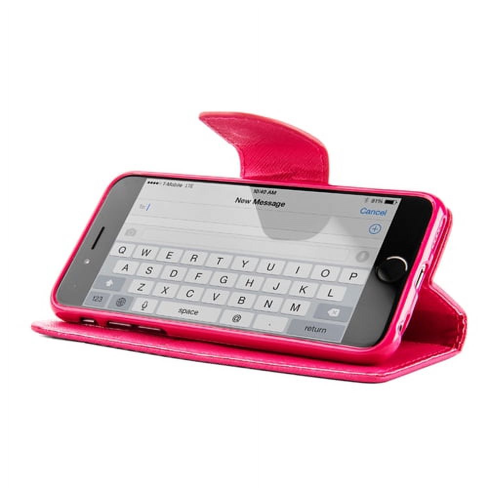 Faux Leather Folio Phone Stand Case With Magnetic Closure For iPhone 6 or 6s