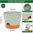 thumbnail image 2 of 12 inch  Pots, planters, Self Watering Pots, 2  Large  Flower pots with Deep Reservior and High Drainage Holes for Indoor Outdoor  and ,, 2 of 12
