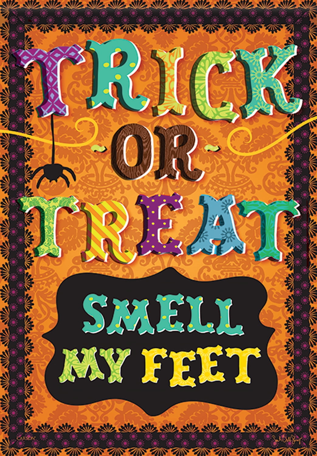 Smell My Feet Halloween House Flag Trick or Treat Double Sided 28" x 40