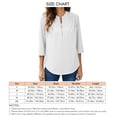 thumbnail image 1 of Tops De Manga Tres Cuartos, Blusa Informal Con Volantes En La Espalda Para Mujer Con Cremallera Para El Club Para La Oficina Para Dama ANGGREK Otros, 1 of 5