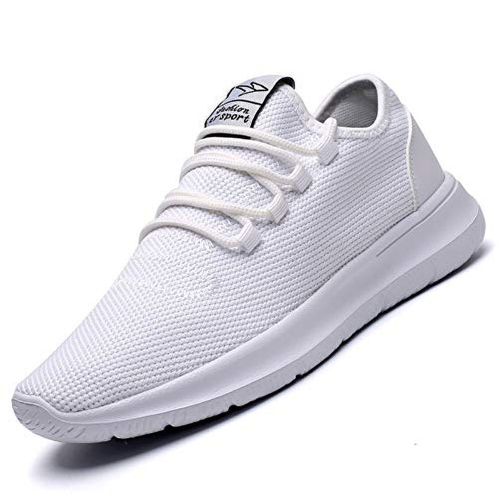 KEEZMZ Mens Running Shoes Fashion Breathable Sneakers Mesh Soft Sole casual Athletic Lightweight 11 White Walmart