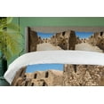 thumbnail image 4 of Galaxy Duvet Cover Sets, Abandoned Sets of the Movie in the Desert Phantom Menace Antique Cave Houses, Bedding Set with 2 Duvet Covers & 4 Pillowcases, 2 Pack King Size, Brown Blue, by Ambesonne, 4 of 7