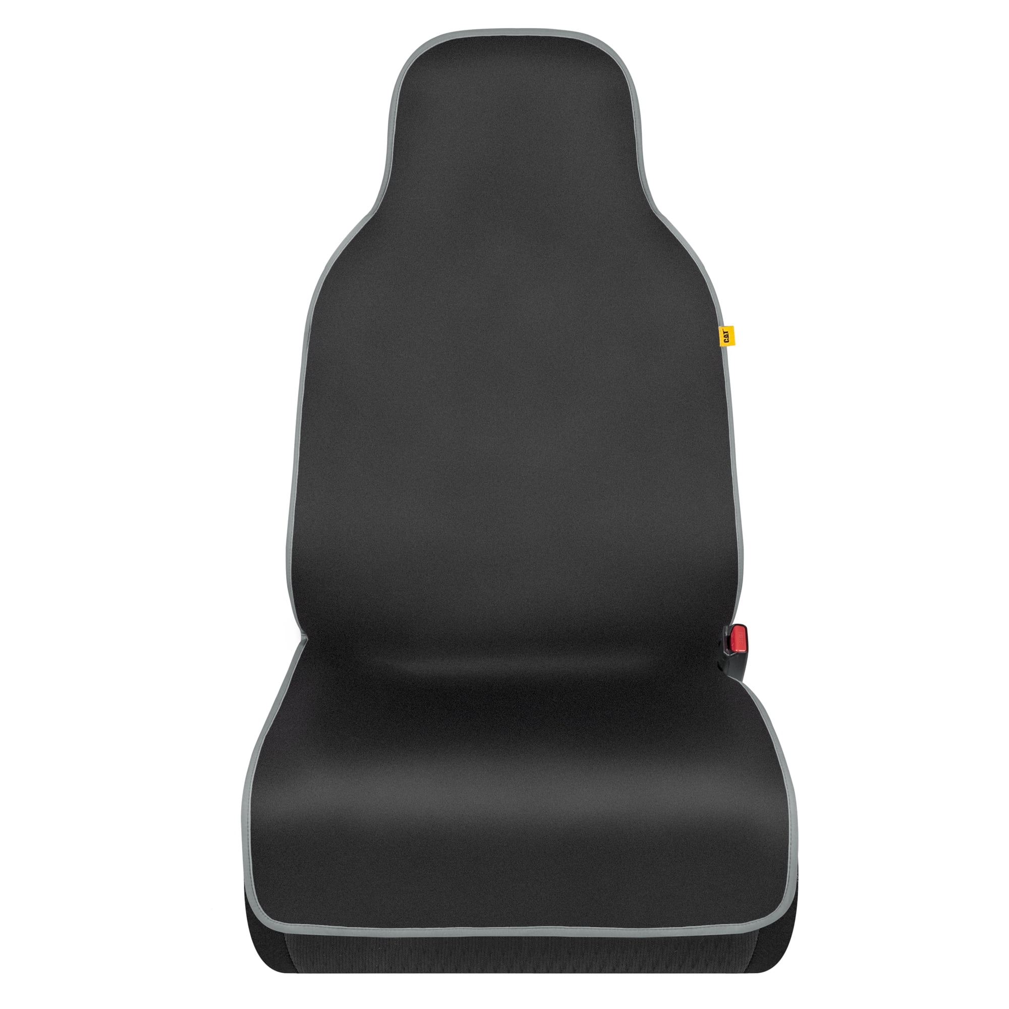 CAT® Waterproof Car Seat Cover for Front Seats, 1 Piece with Gray Trim – Durable Neoprene Seat Cover for Cars, Fits 95% of Cars Trucks SUV, Ideal Seat Protector for Leather Seats
