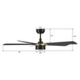 thumbnail image 2 of Ceiling Fan with Lights 52" Indoor Outdoor Ceiling Fan 5 Blades Remote Control with Light Modern Ceiling Fan for Terrace Living Room Bedroom, 2 of 8